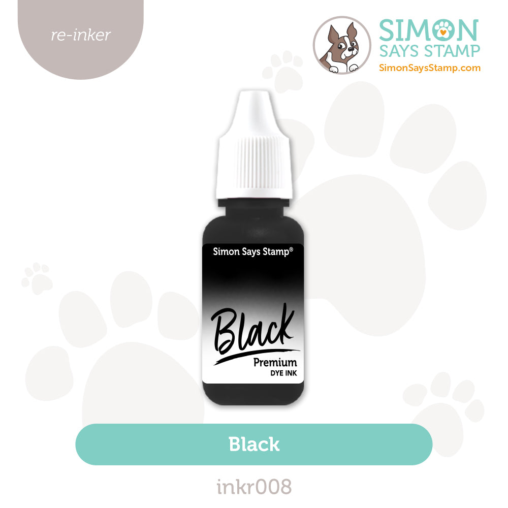 Simon Says Stamp Premium Dye Ink Re-inker Black inkr008 STAMPtember