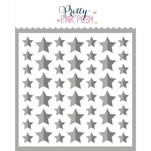 Pretty Pink Posh Half Stars Stencils