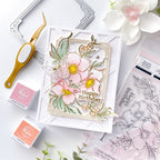 Pinkfresh Studio Nothing But The Best Clear Stamps 190123 Happy Birthday Floral Card