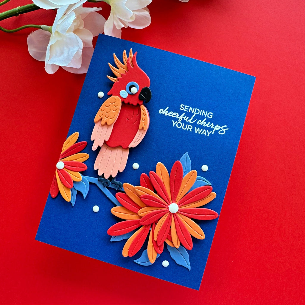 Spellbinders Cheerful Chirps Stamp, Folder and Die Bundle