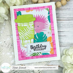 Sweet 'N Sassy Tropical Foliage Dies cwsd-265 Birthday Wishes Card