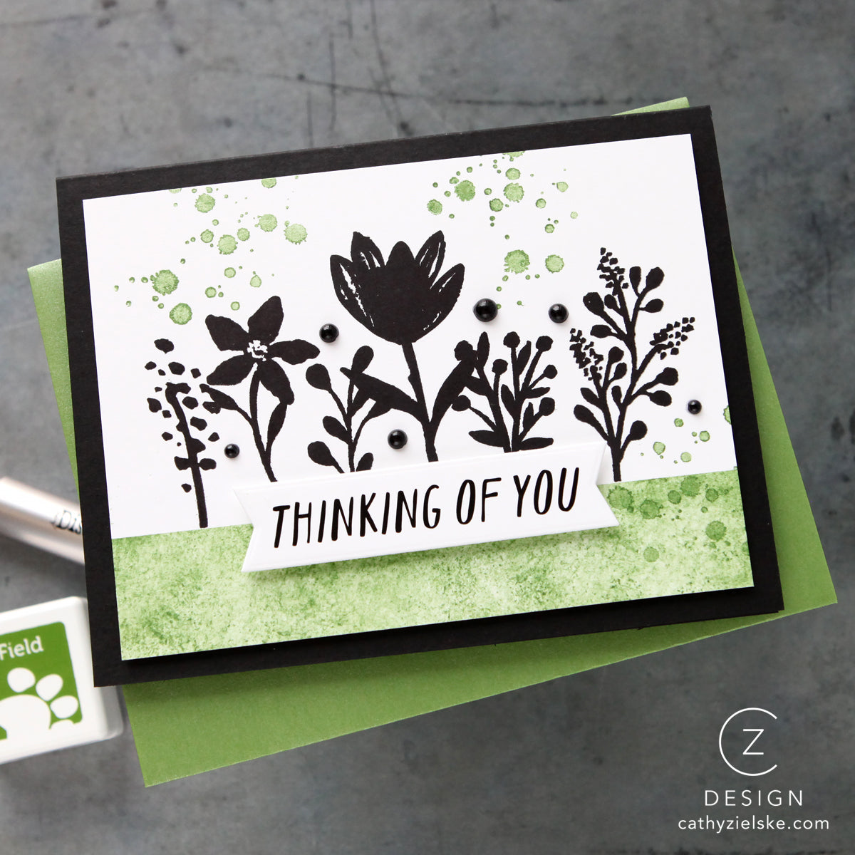 Simon Says Stamp Card Kit of the Month March 2026 Watercolor Bouquet ck0326 Thinking of You Card | color-code:ALT07