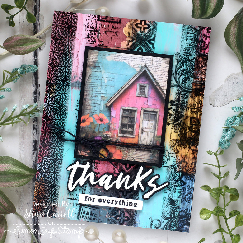 Simon Says Stamp Card Kit of the Month April 2026 A Little Artsy ck0426 Thanks Card | color-code:ALT08