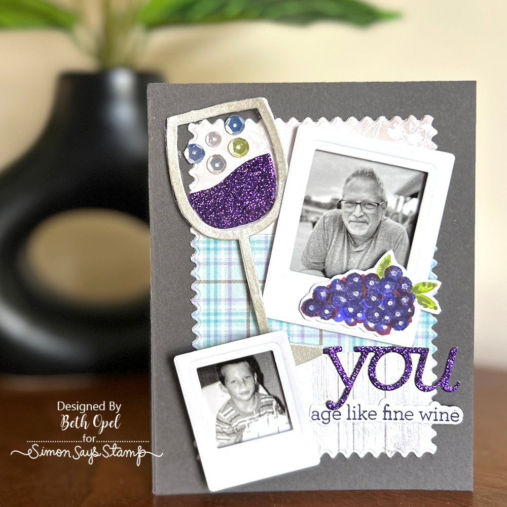 CZ Design Stamps and Dies Modern Scrapbook set981ms Brother Birthday Card