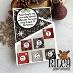Riley And Company Funny Bones 3 days till Christmas Cling Rubber Stamp rwd-1199 advent calendar