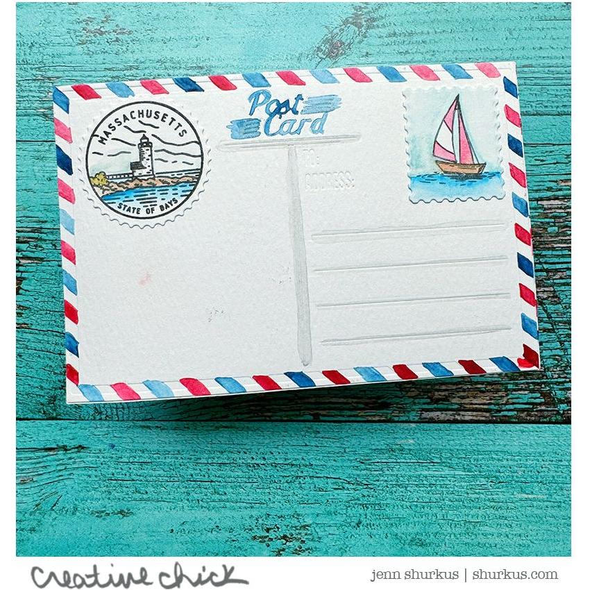 Honey Bee Light The Way Dies hbds-601 Beach Post Card