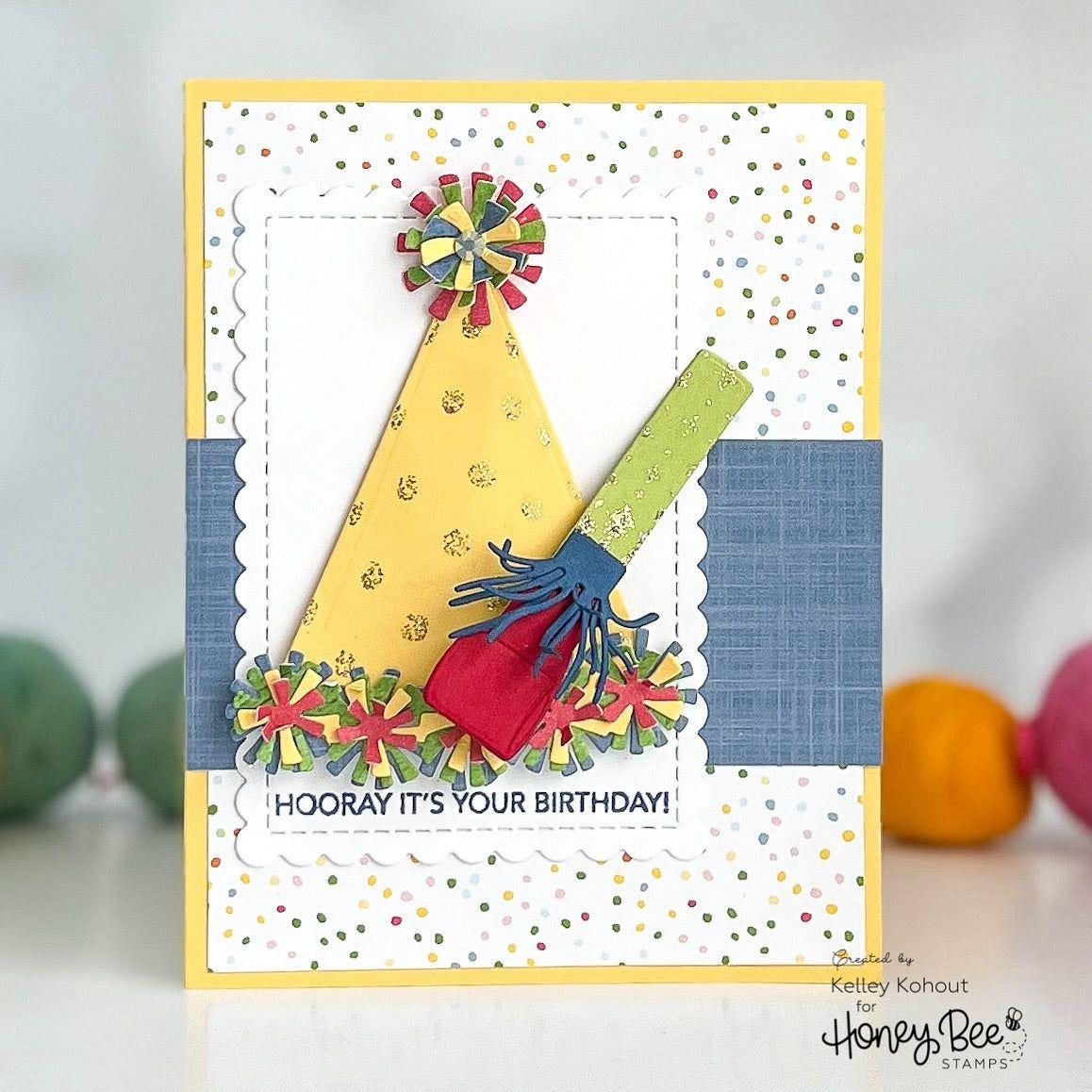 Honey Bee Lovely Layers Party Blower Dies hbds-llpblo Birthday Party Card
