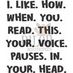 Riley And Company Funny Bones Your Voice Pauses Cling Rubber Stamp rwd-1148