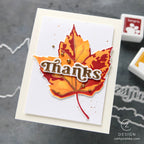 Simon Says Stamp Set of 4 Stencils Red Maple 1102mtc Gratitude Card | color-code:ALT07