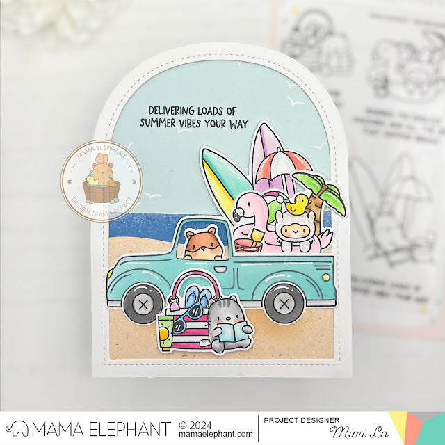 Mama Elephant Deliver Summer Vibes Creative Cuts Steel Dies beach time