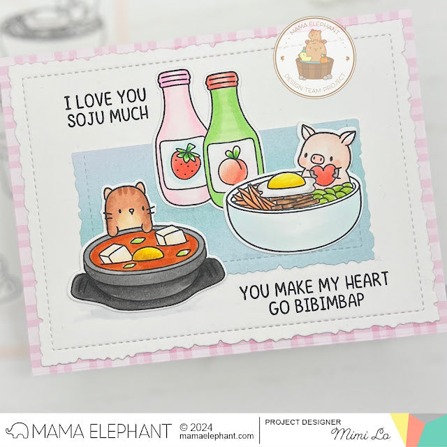 Mama Elephant Bibimbap Clear Stamps fun dinner