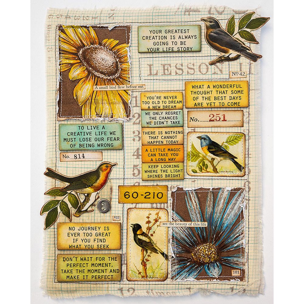 Tim Holtz Distress Mini Ink Pad CRACKLING CAMPFIRE Ranger tdp77237 Nature Collage Panel | color-code:ALT01