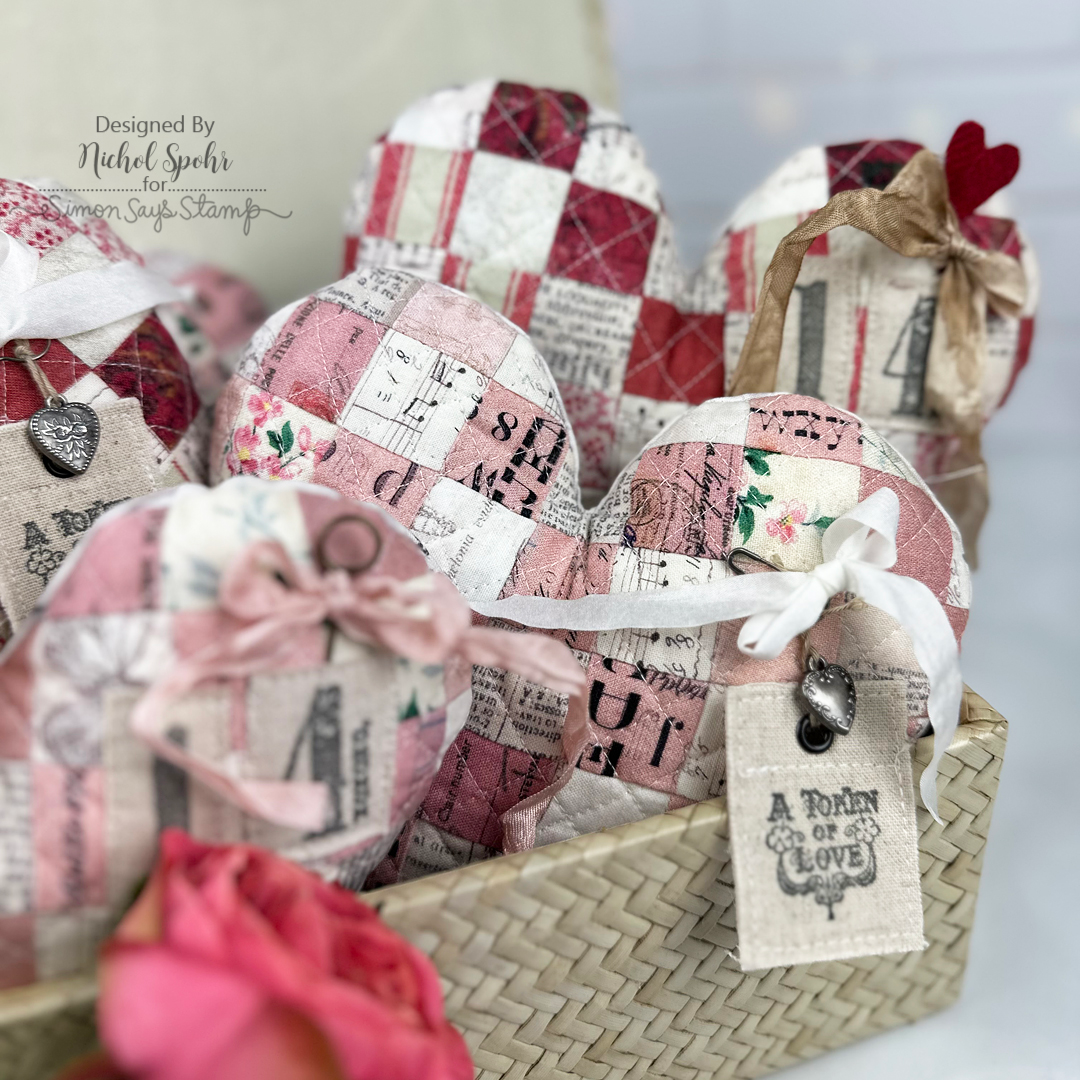 Tim Holtz Fabric Low Volume Bundle of 14 Fat Quarters Quilted Hearts | color-code:ALT01