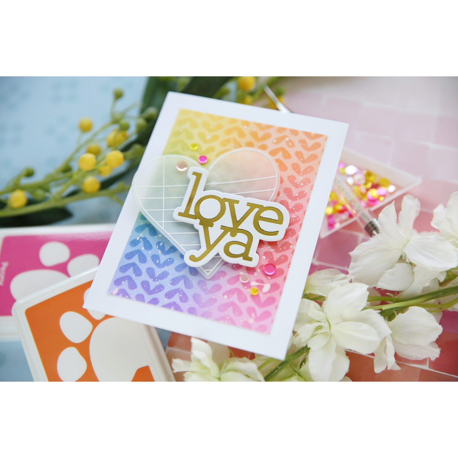 CZ Design Wafer Dies Noted Heart czd226c Smitten Love Card | color-code:ALT01