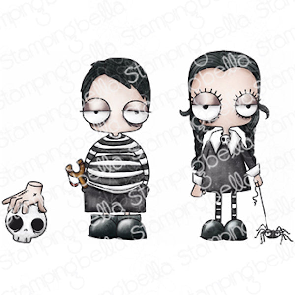 Stamping Bella Oddball Spooky Kids Cling Stamps eb1259