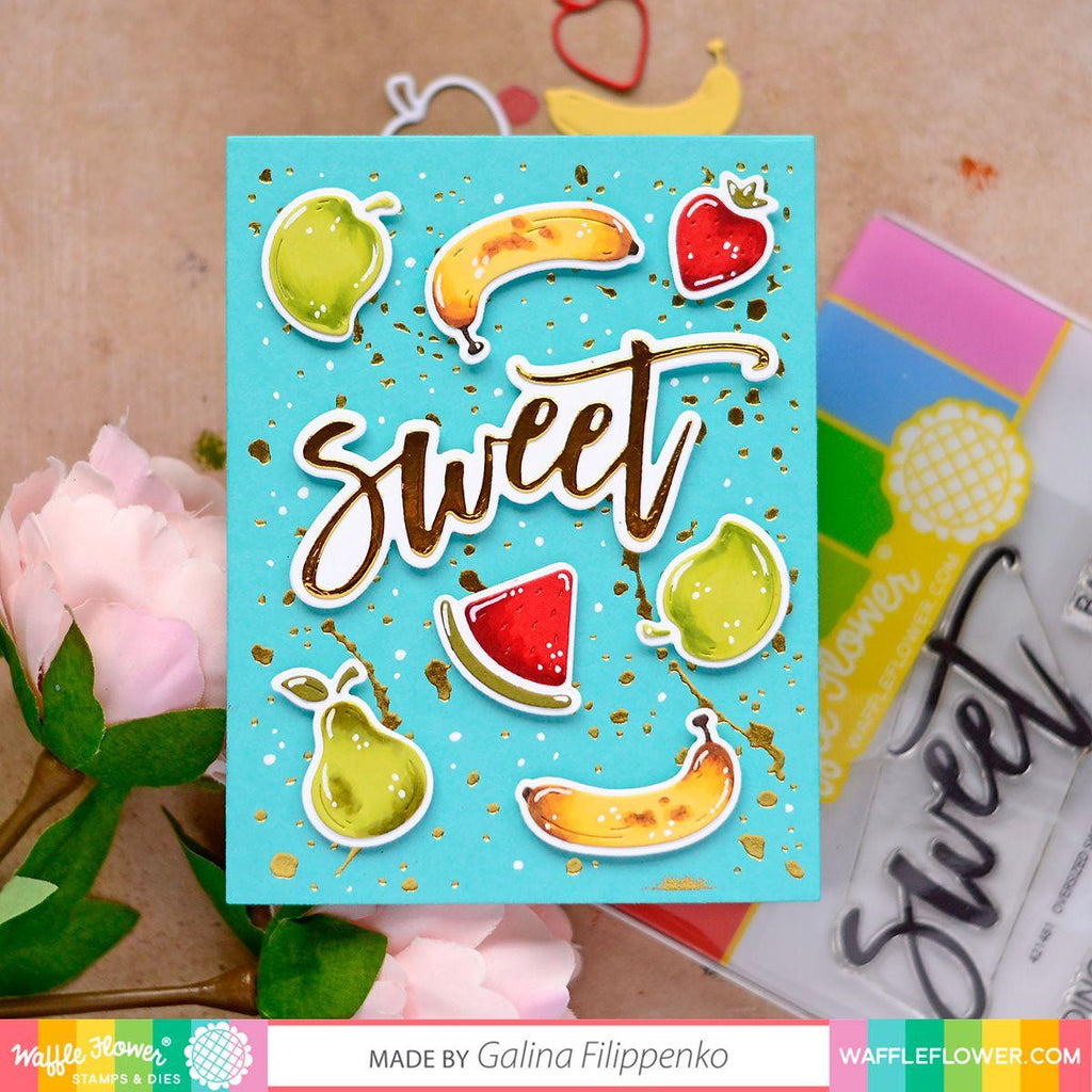 Waffle Flower Fruity Background Hot Foil Plate 421454 sweet