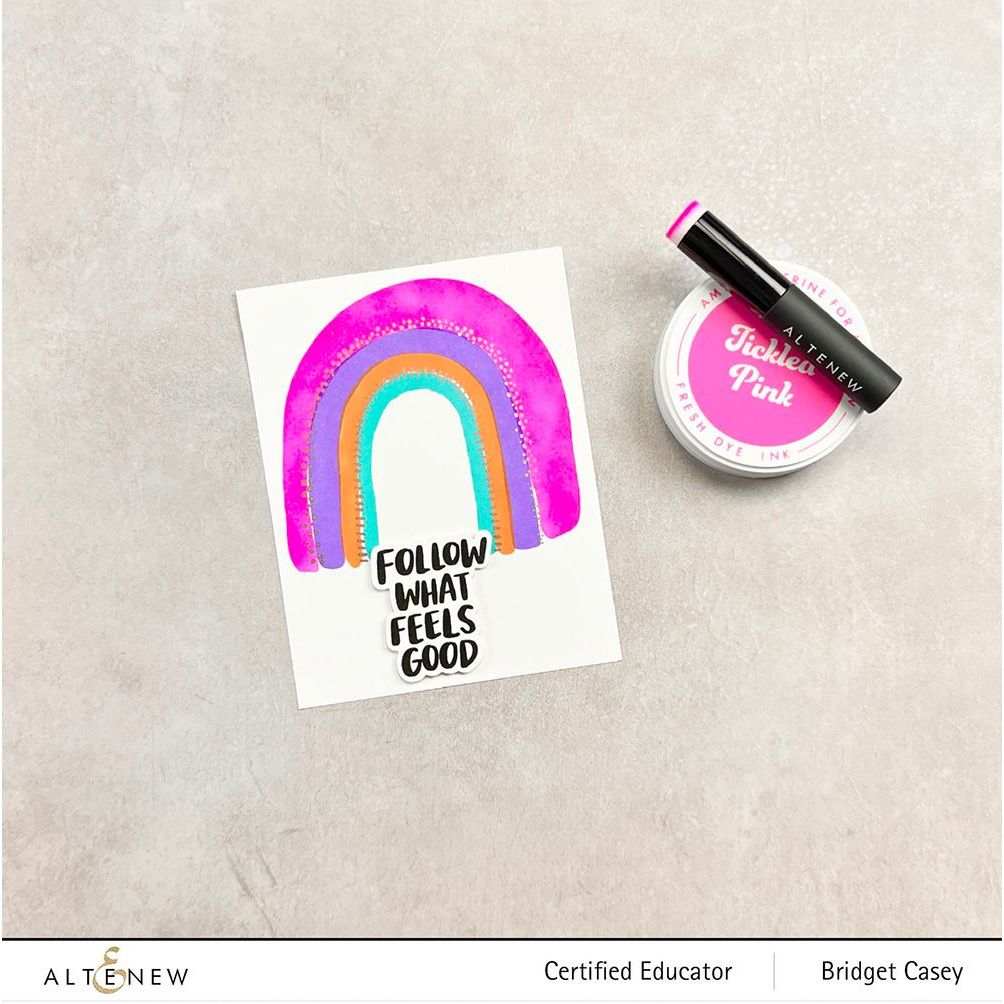 Altenew Through The Rainbow Clear Stamps ALT7765 pink