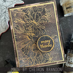 Tim Holtz Distress Reinker Scorched Timber January 2024 Ranger txr83450 Many Thanks Card
