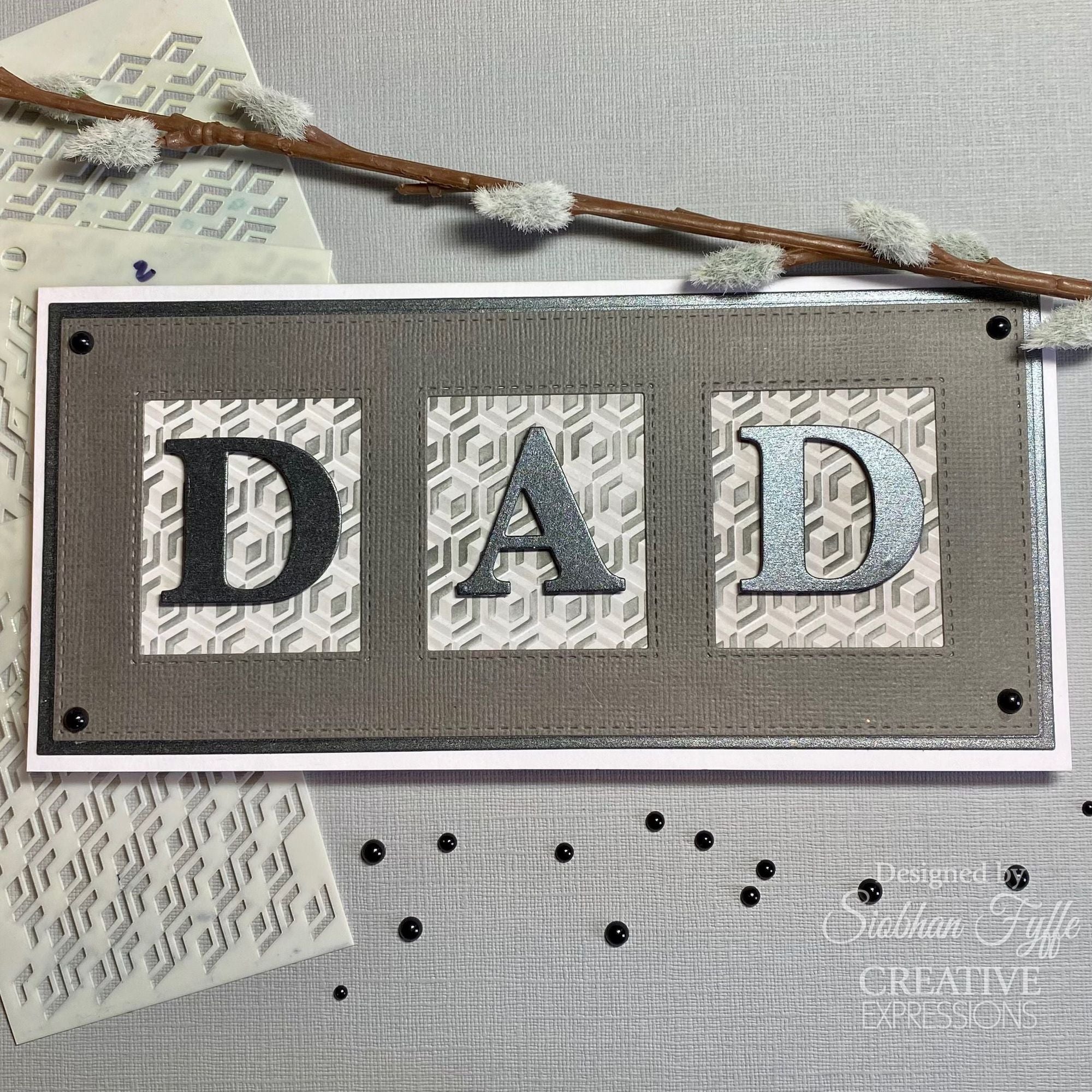 Creative Expressions Hidden Cubes Mini Stencils cemlscube dad
