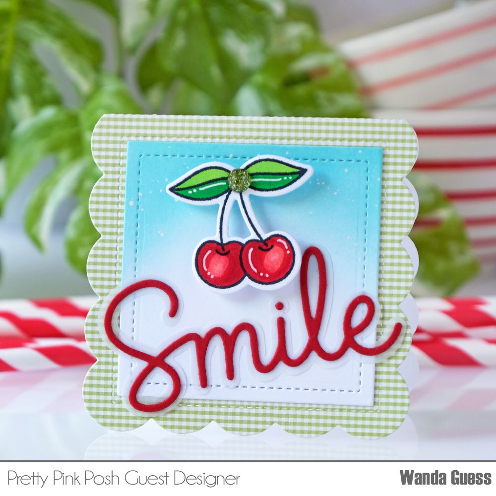 Pretty Pink Posh Mini Scallop Card Dies Smile