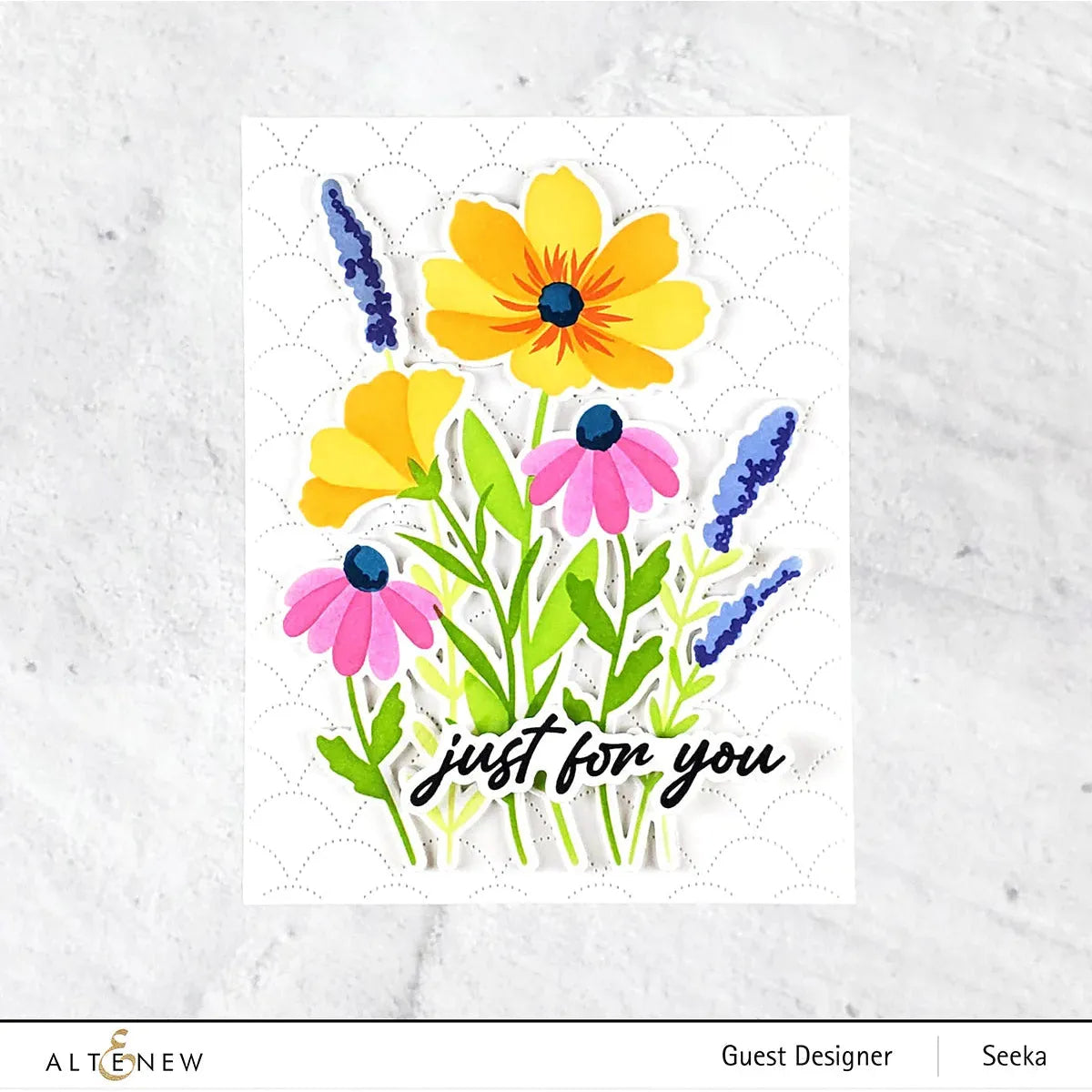 Altenew Dynamic Duo Wildflower Bouquet Add-On Die Set alt8087 pretty flowers