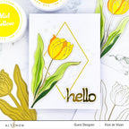 Altenew Spark Joy Blushing Tulip Add-On Die spring flowers