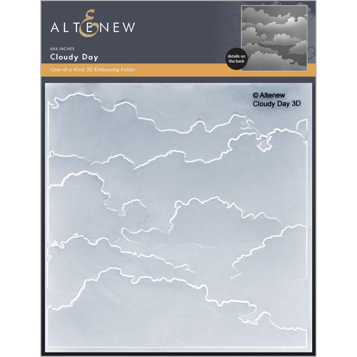 Altenew CLOUDY ALL DAY 3D Embossing Folder ALT6207