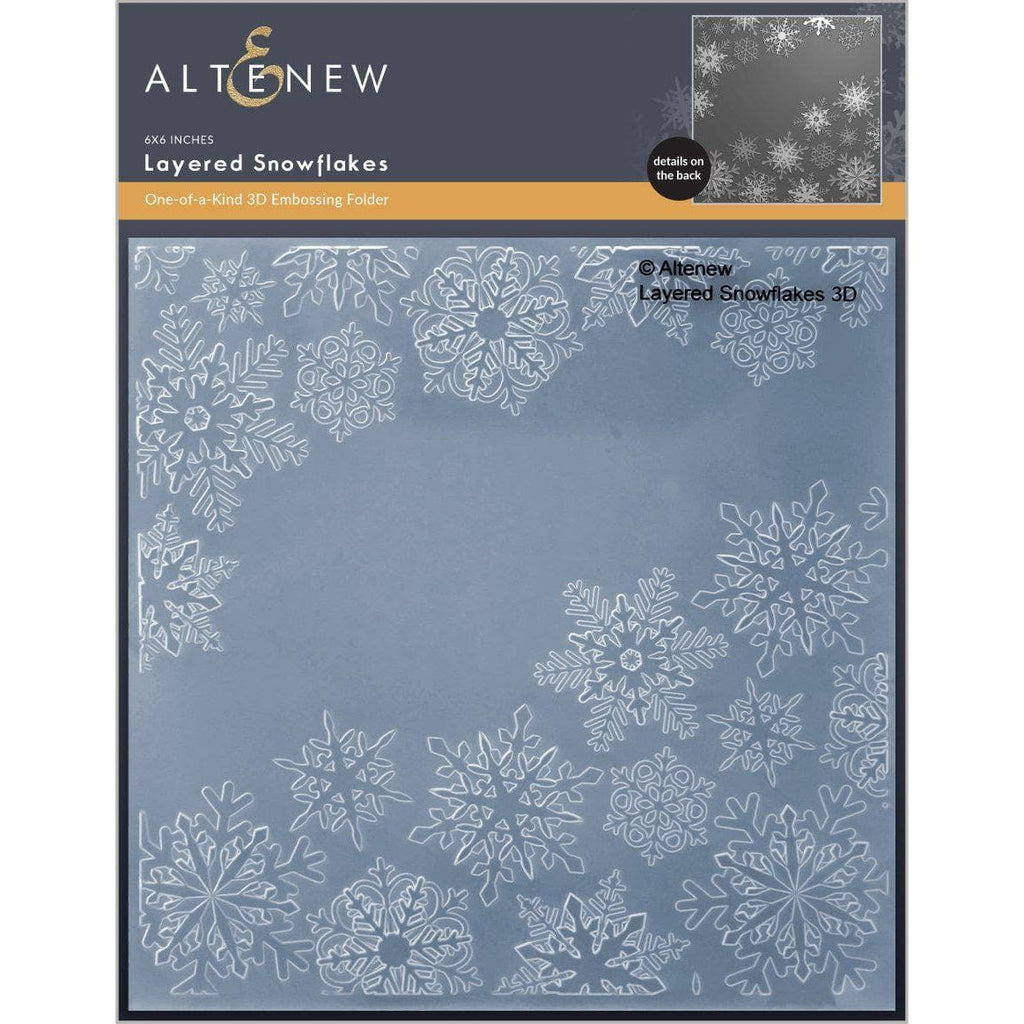 Altenew LAYERED SNOWFLAKES 3D Embossing Folder ALT6530