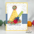 Honey Bee Party Blower Stencil hbsl-142 Birthday Hat Card