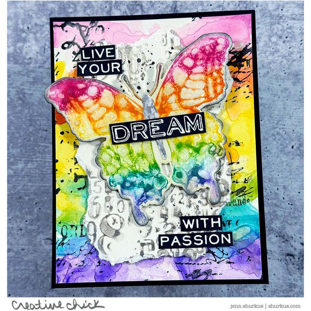 Tim Holtz Perspective Stamps with Simon Says Stamp Dies Bundle setps25 Dream Card | color-code:ALT06