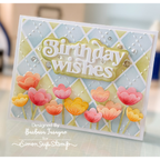 Simon Says Stamp Set of 3 Stencils Argyle Builder 1075st Rain or Shine Birthday Card | color-code:ALT06