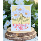 Simon Says Stamp Dewdrop Daisy Wafer Dies s1153 Shine On Fresh Appreciate You Card Barbara Tarayao | color-code:ALT10