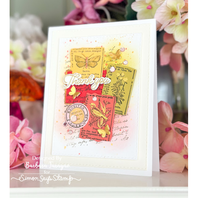 Tim Holtz Field Notes Stamps with Simon Says Stamp Dies Bundle setfn26 Thanks Card | color-code:ALT15