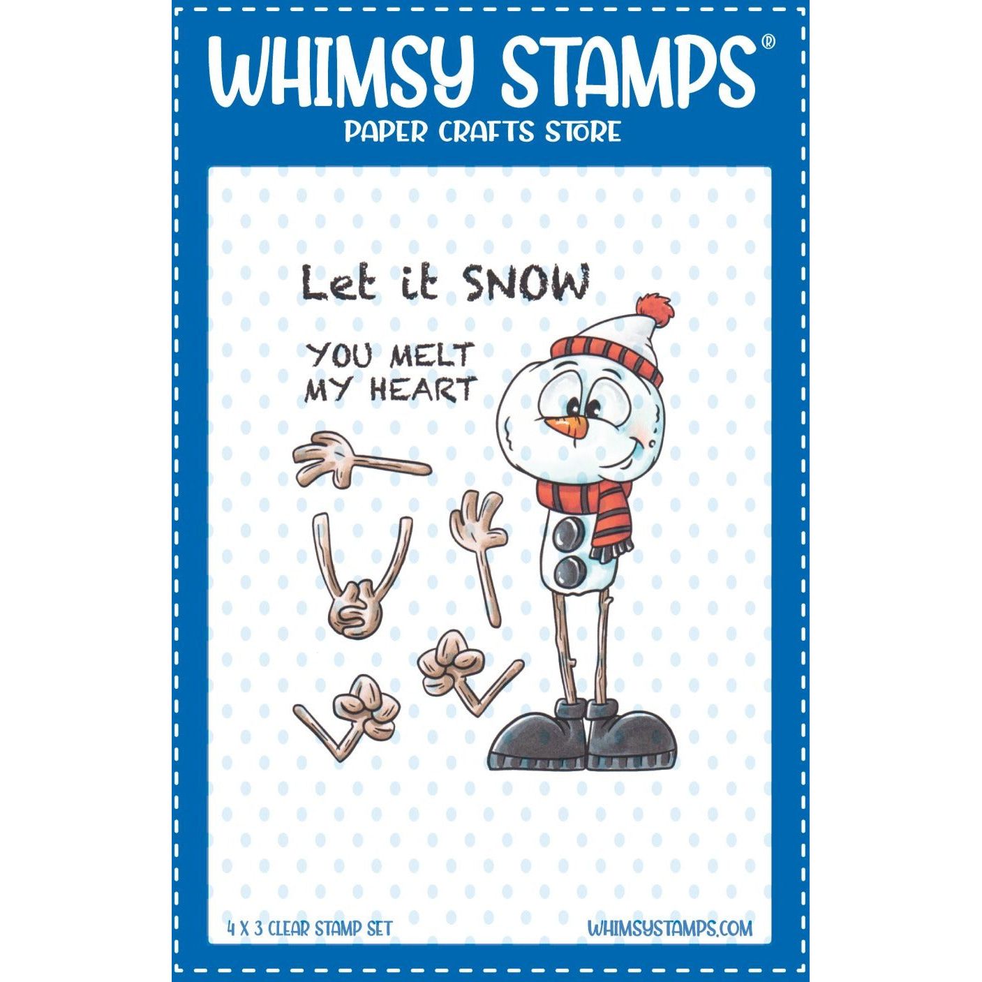Whimsy Stamps Snowman Clear Stamps dp1126