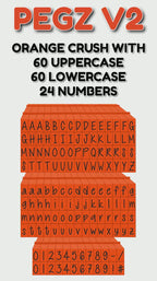 PEGZ V2 Orange Crush Font Connectable Alphabet Stamps cu-v263766 Video