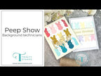 Trinity Stamps Peep Show Clear Stamp Set tps-228 Colorful Easter Bunny Card Video