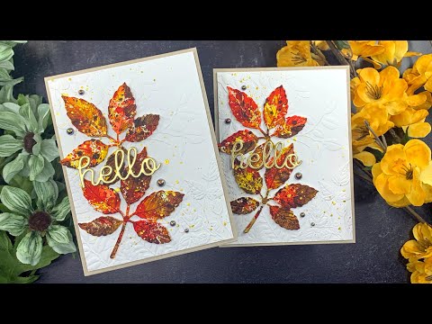 Simon Says Stamp Embossing Folder Mountainside Leaves sf313 Season of Wonder