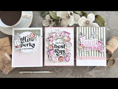 Simon Says Stamp Card Kit of the Month August 2025 Best-Teas ck0825 Step-by-Step Card Making with the Simon Says Stamp August 2025 Card Kit | Unboxing, plus 3 Cards Tina Smith