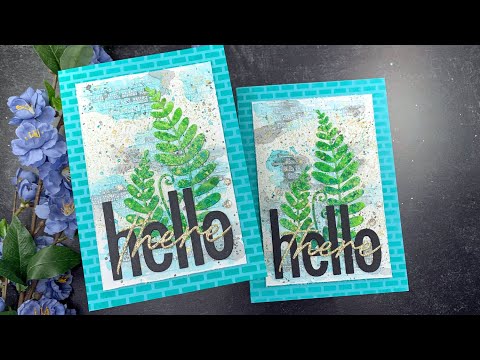 Tim Holtz Distress Juniper Berry Mica Stain Ranger Hello There Card Video
