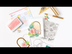 PinkFresh Studio Sunshine On My Mind Die Set 157423 Tropical Themed Sunset Card Video