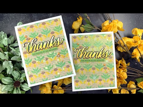 Simon Says Stamp Set of 3 Stencils Layered Sunflowers ssst221697 Just A Note