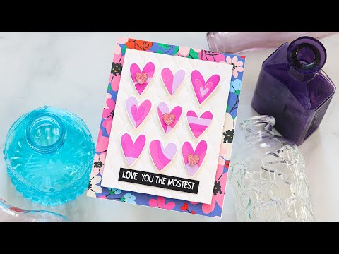 Rainbow Splash Sparkly Hearts Gem Sticker Assortment rsg3