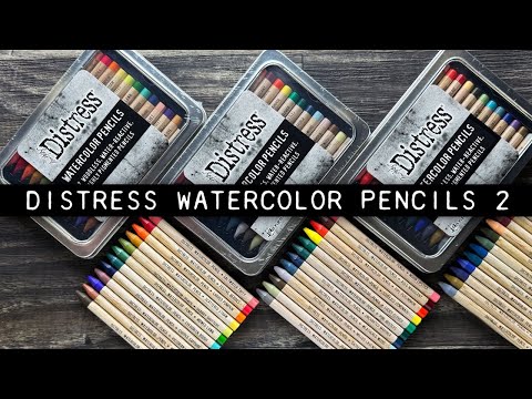 Tim Holtz Distress Watercolor Pencils 73 Bundle Ranger Inspiration Video