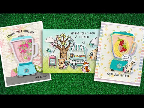 Lawn Fawn Treat Cart Add-On: Smoothies 'n Juice Stamps Dies and Coloring Stencils Set intro