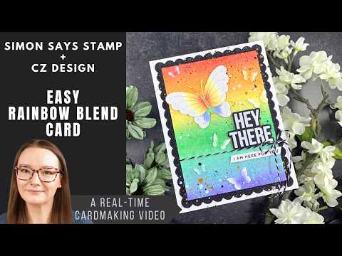 CZ Design Stamps and Dies Classic Friendship set1230cf Always There Easy Rainbow Blend Card | Simon Says Stamp + CZ Design Amy Rysavy