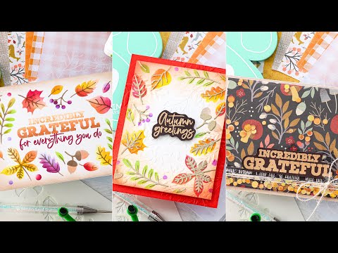 Simon Says Stamp Set of 2 Stencils Autumn Frame ssst221719