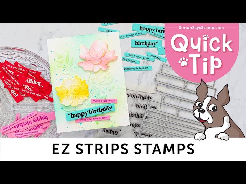 Simon Says Stamp and Dies EZ Strips Congratulations set991ez Moments in Time