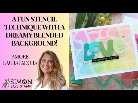 Simon Says Stamp Stencil Falling in Love 1068st