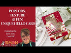 Simon Says Stamp 3D Box and Popcorn Wafer Dies 1698sd Popcorn, Texture & Fun! Hello Card with Our Exclusive June 2026 Card Kit Tina Smith