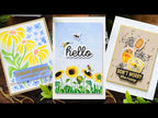 Simon Says Stamp Set of 4 Stencils Retro Flowers ssst221710